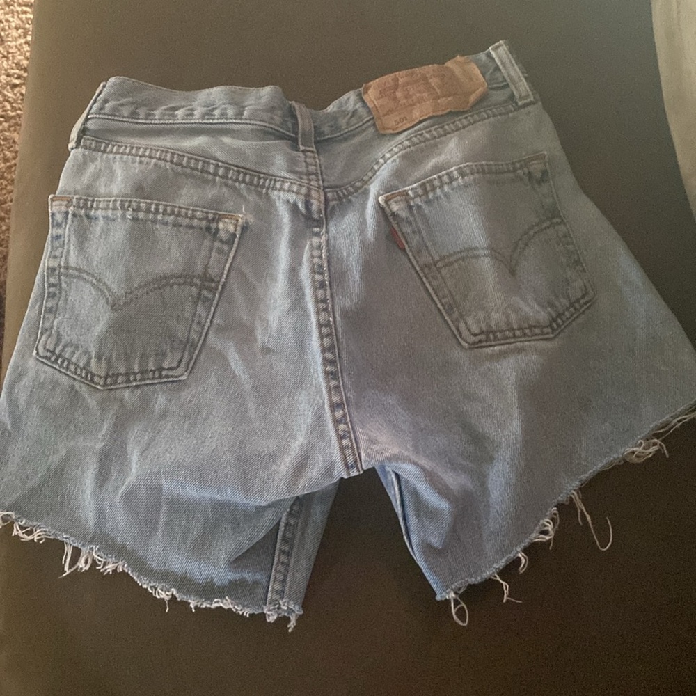 vintage Levi 501 cut offs, distressed size 30